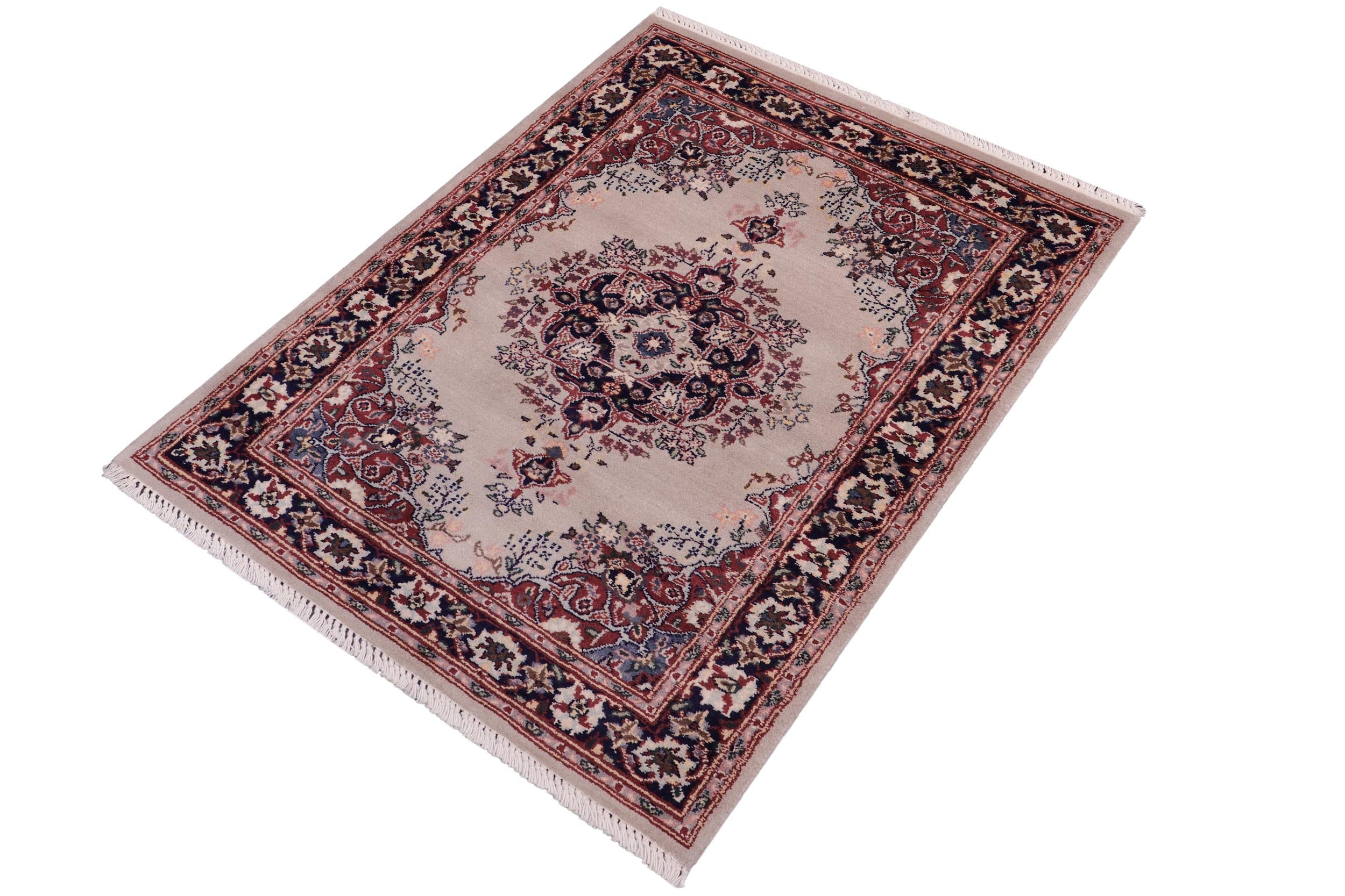 handmade Traditional B/2 Gray Blue Hand Knotted RECTANGLE 100% WOOL area rug 2x3