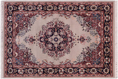 handmade Traditional B/2 Gray Blue Hand Knotted RECTANGLE 100% WOOL area rug 2x3