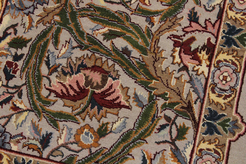 handmade Transitional Marry Gold Taupe Green Hand Knotted RECTANGLE 100% WOOL area rug 4x6