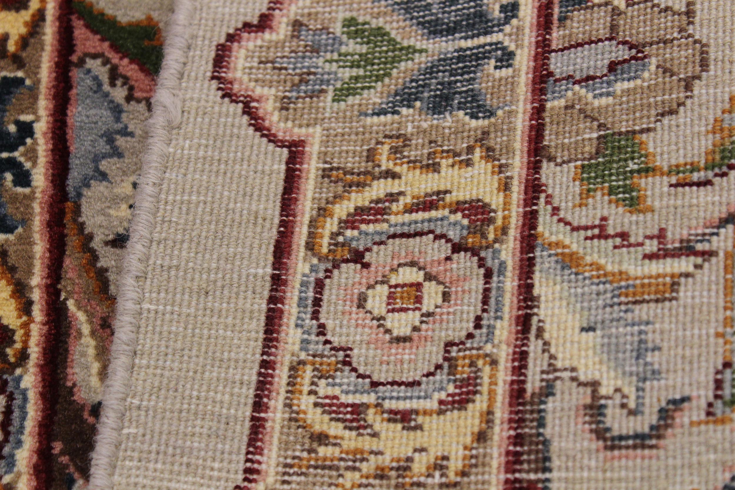 handmade Transitional Marry Gold Taupe Green Hand Knotted RECTANGLE 100% WOOL area rug 4x6