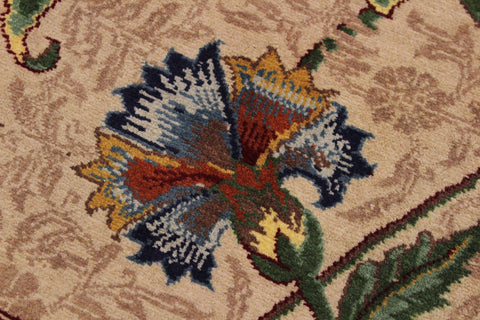 handmade Transitional Azeem Beige Green Hand Knotted RECTANGLE 100% WOOL area rug 2x3