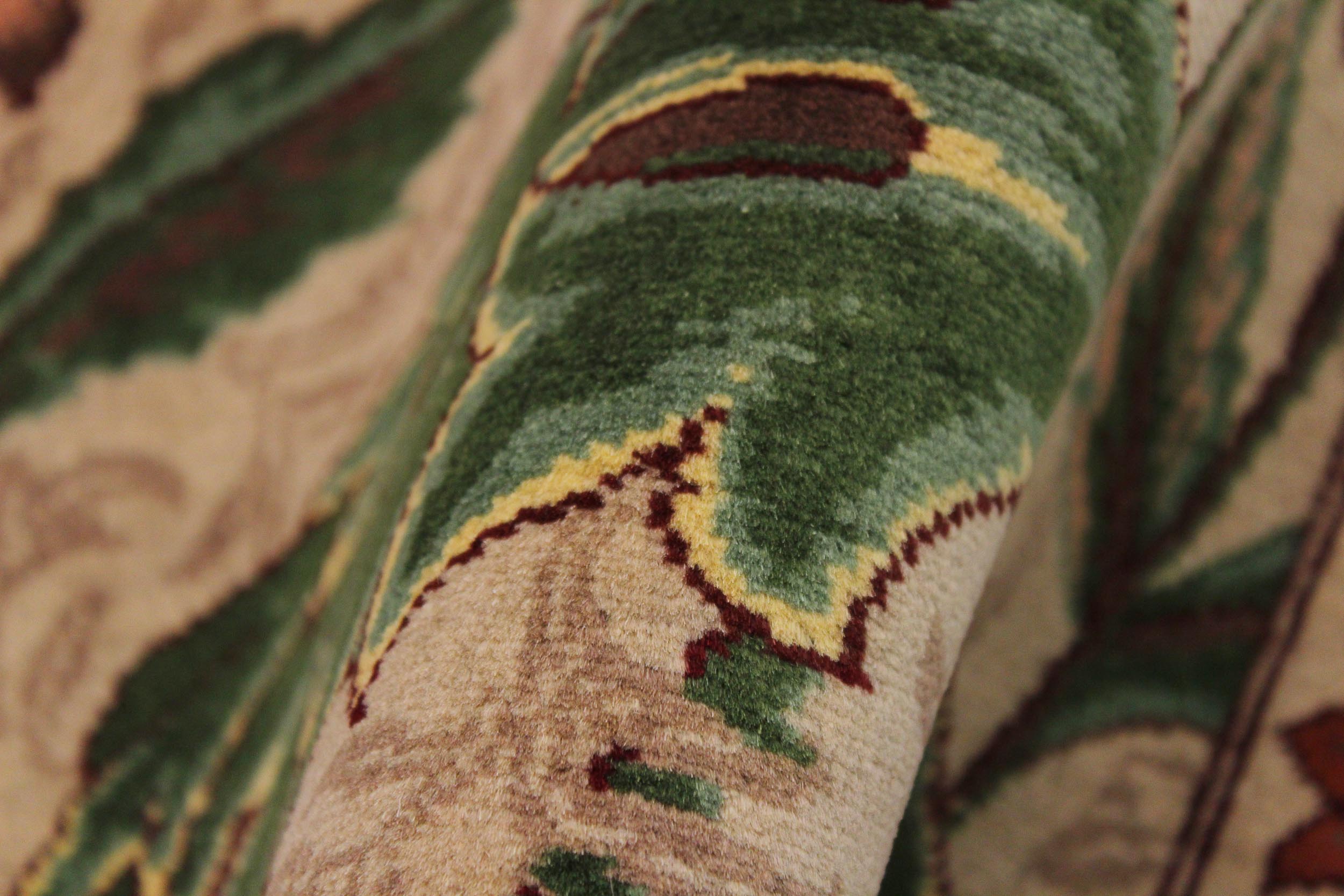 handmade Transitional Azeem Beige Green Hand Knotted RECTANGLE 100% WOOL area rug 2x3