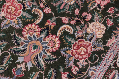 handmade Traditional Gasvin Green Pink Hand Knotted RECTANGLE 100% WOOL area rug 2x4