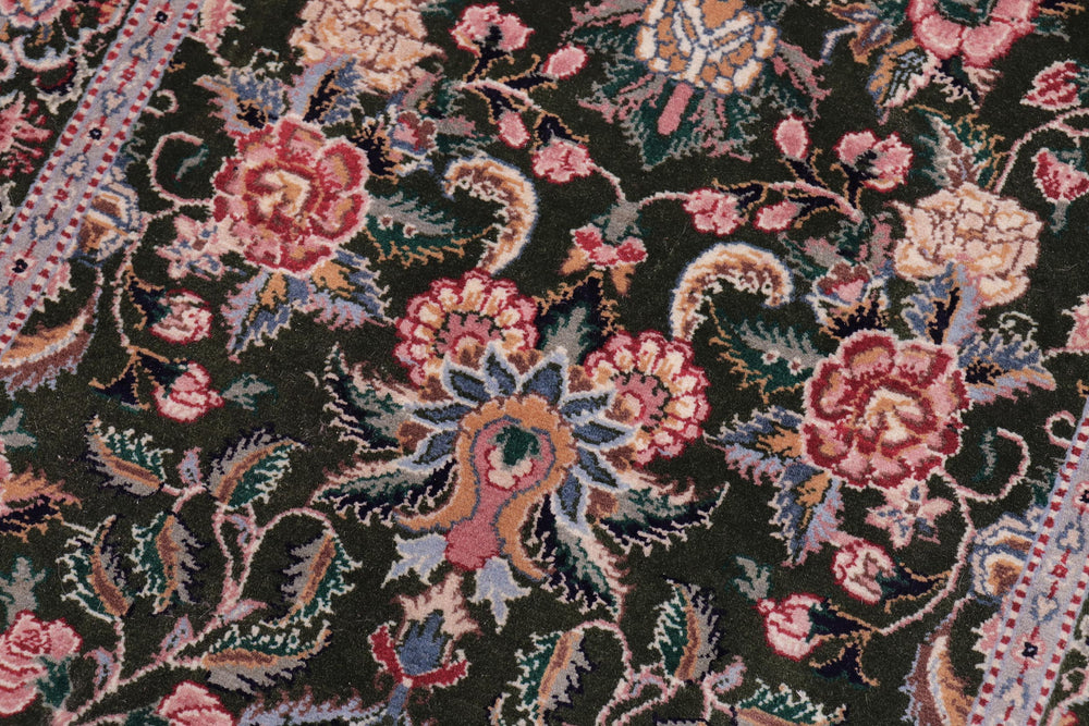 handmade Traditional Gasvin Green Pink Hand Knotted RECTANGLE 100% WOOL area rug 2x4