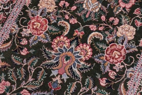 handmade Traditional Gasvin Green Pink Hand Knotted RECTANGLE 100% WOOL area rug 2x4