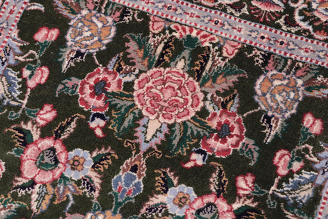 handmade Traditional Gasvin Green Pink Hand Knotted RECTANGLE 100% WOOL area rug 2x4