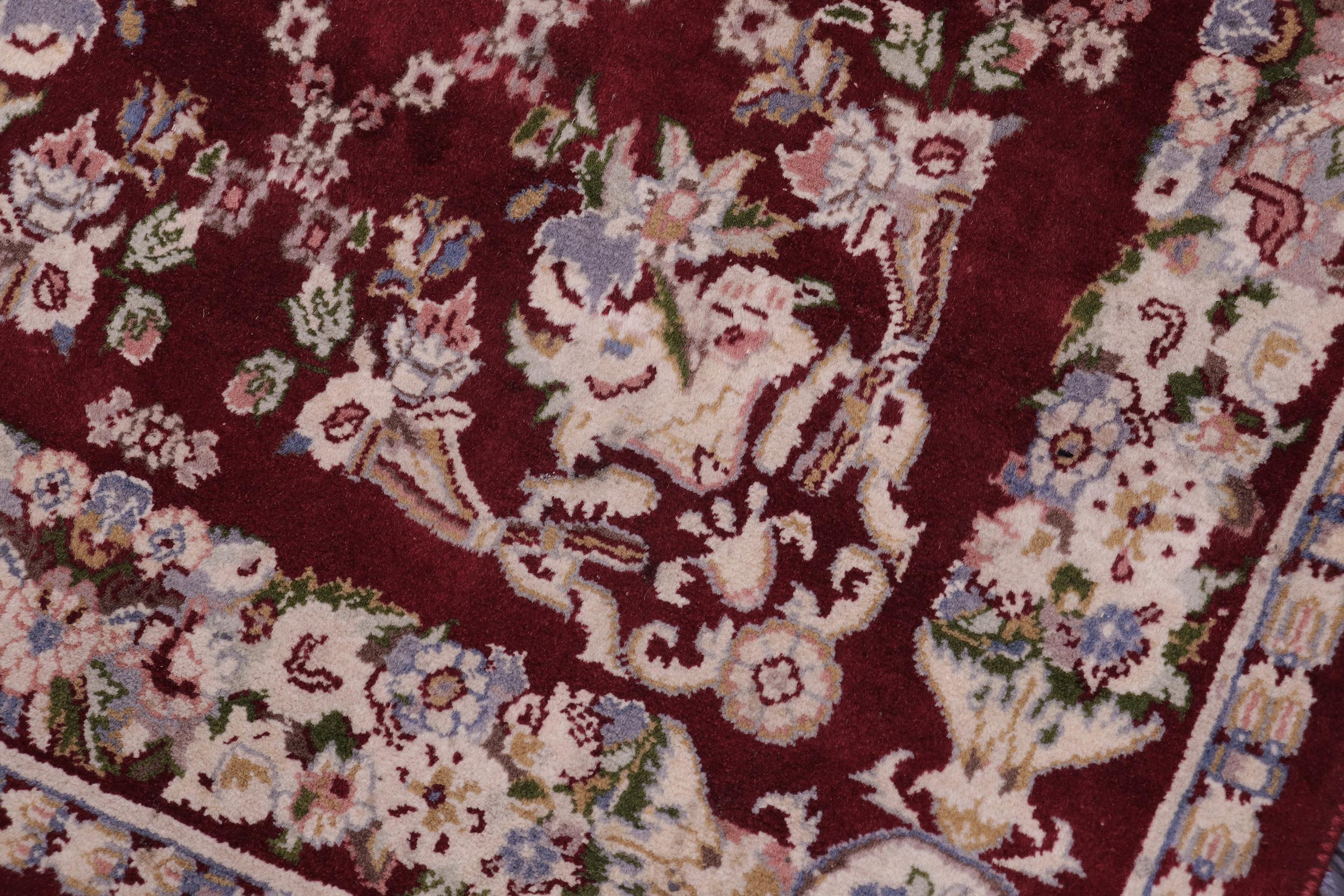 handmade Traditional Golden Red Red Hand Knotted RECTANGLE 100% WOOL area rug 3x5