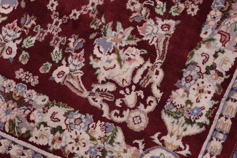 handmade Traditional Golden Red Red Hand Knotted RECTANGLE 100% WOOL area rug 3x5