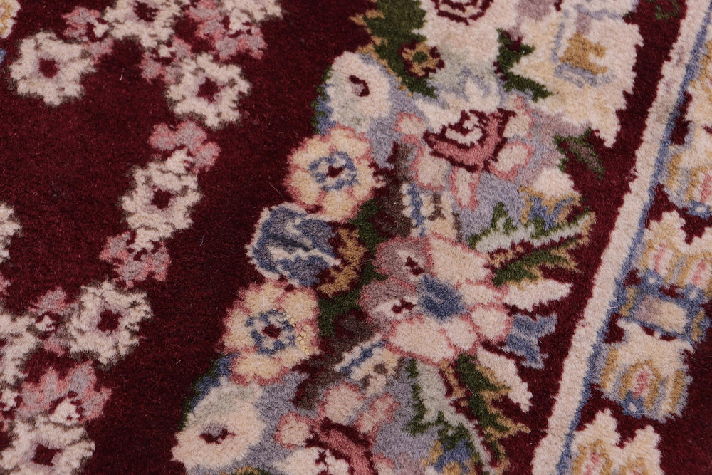 handmade Traditional Golden Red Red Hand Knotted RECTANGLE 100% WOOL area rug 3x5
