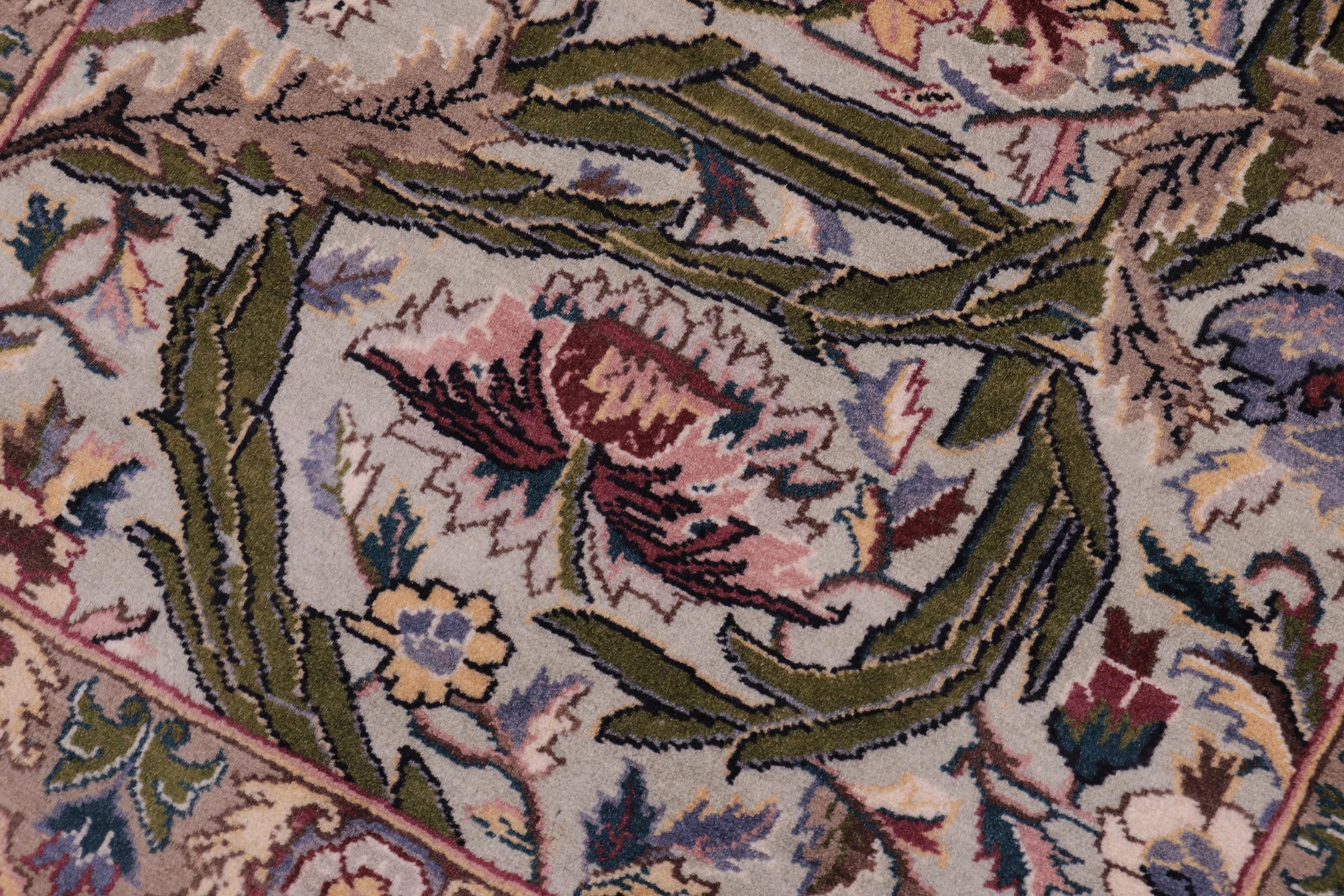 handmade Transitional Marry Gold Lt. Green Lt. Green Hand Knotted RECTANGLE 100% WOOL area rug 2x4