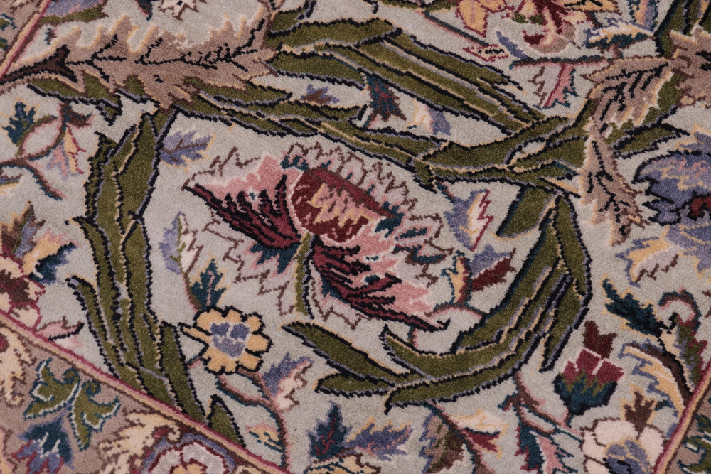 handmade Transitional Marry Gold Lt. Green Lt. Green Hand Knotted RECTANGLE 100% WOOL area rug 2x4