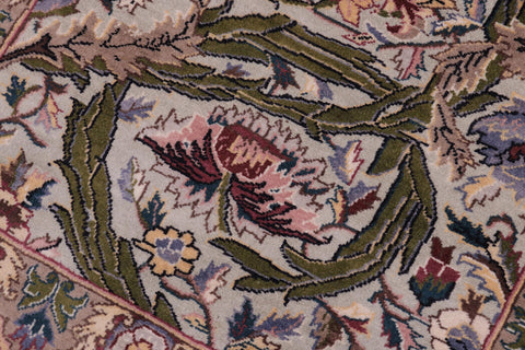 handmade Transitional Marry Gold Lt. Green Lt. Green Hand Knotted RECTANGLE 100% WOOL area rug 2x4