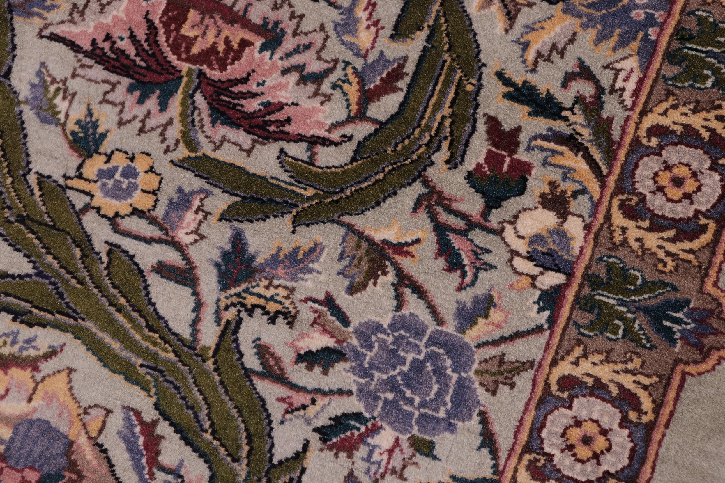 handmade Transitional Marry Gold Lt. Green Lt. Green Hand Knotted RECTANGLE 100% WOOL area rug 2x4