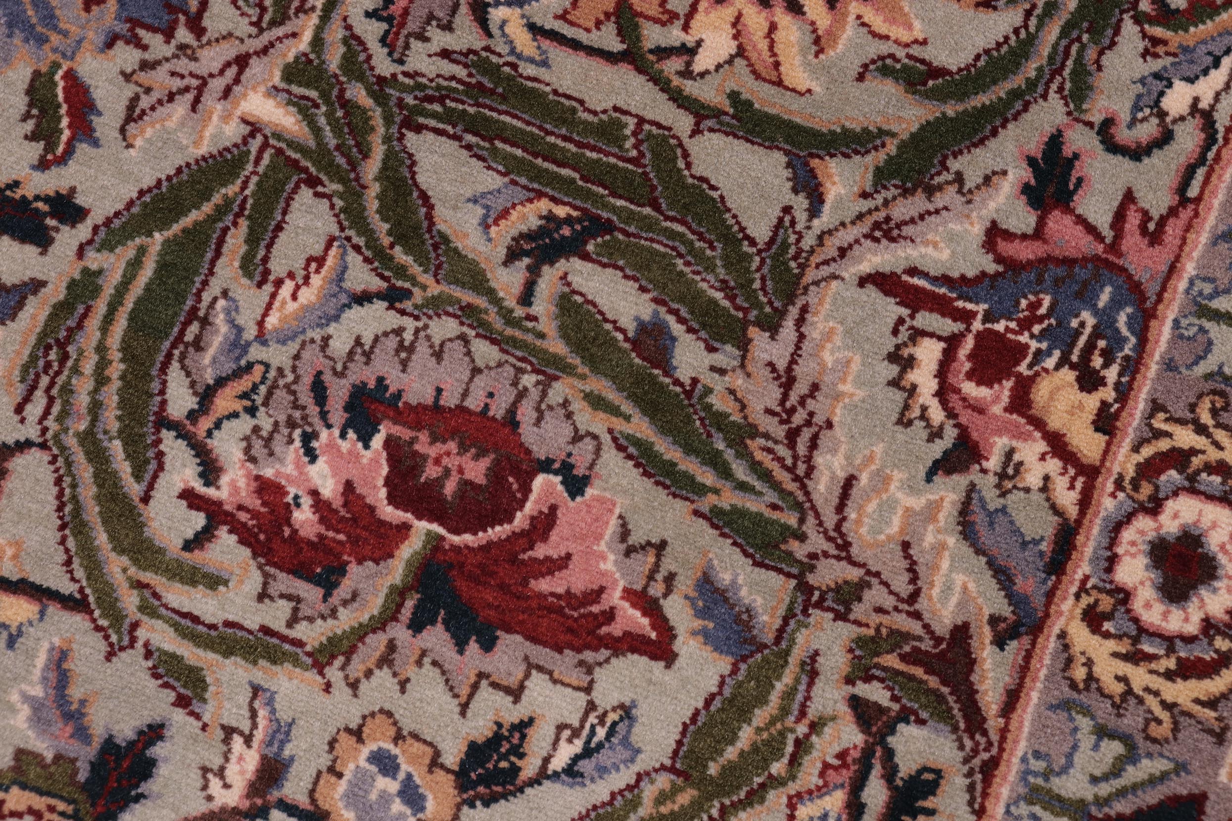 handmade Transitional Marry Gold Lt. Green Lt. Green Hand Knotted RECTANGLE 100% WOOL area rug 2x4