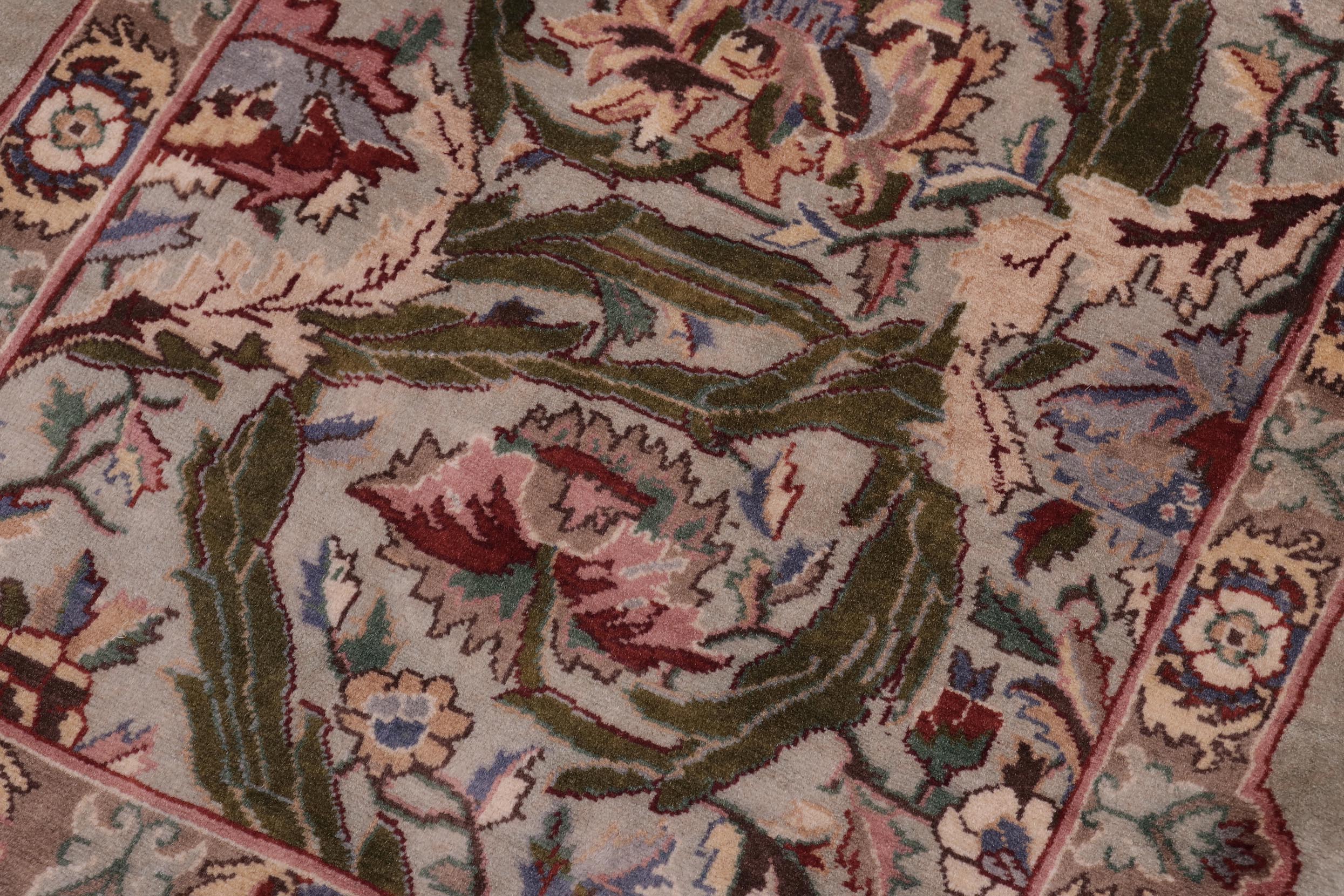 handmade Transitional Marry Gold Lt. Green Lt. Green Hand Knotted RECTANGLE 100% WOOL area rug 2x4