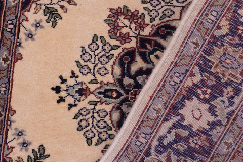 handmade Traditional B/2 Ivory Blue Hand Knotted RECTANGLE 100% WOOL area rug 3x4