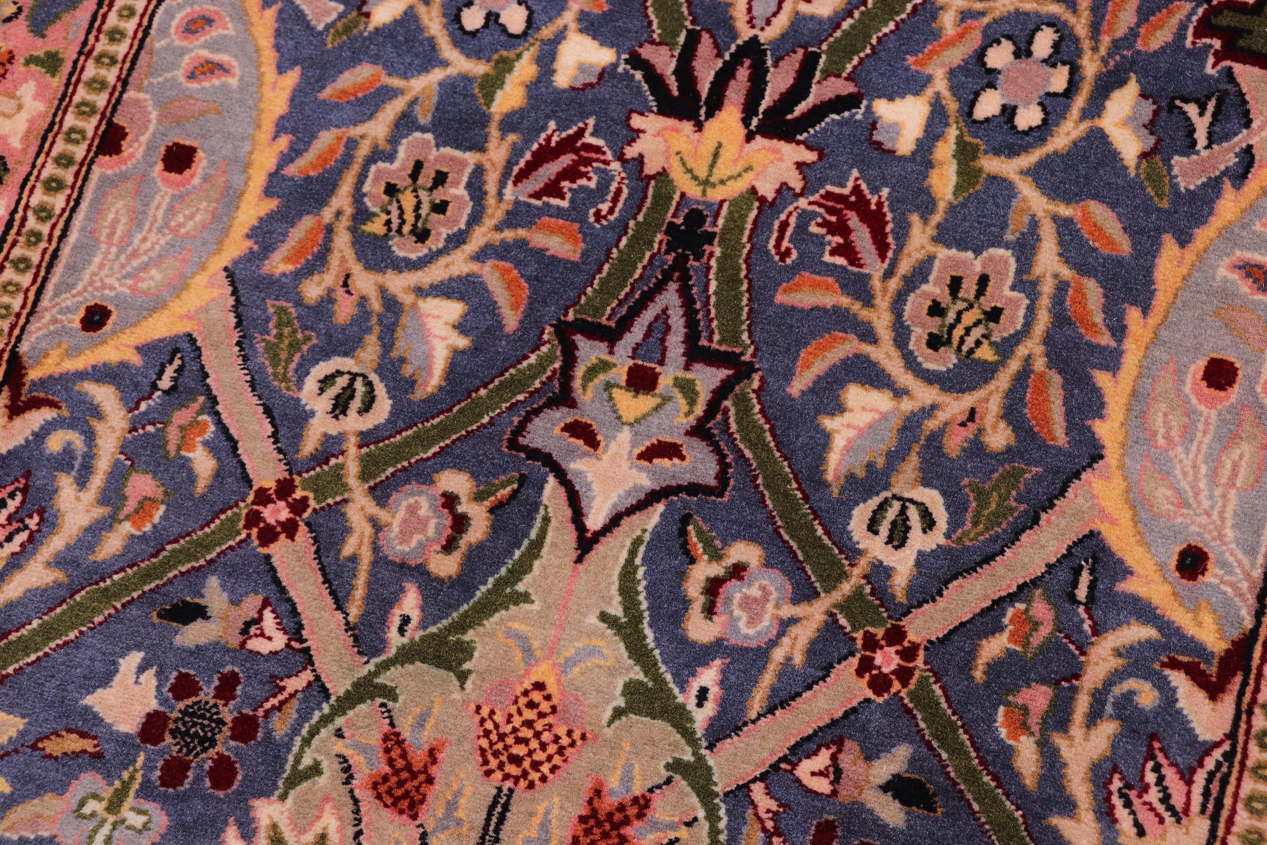 handmade Transitional Mujahid Blue Red Hand Knotted RECTANGLE 100% WOOL area rug 3x4