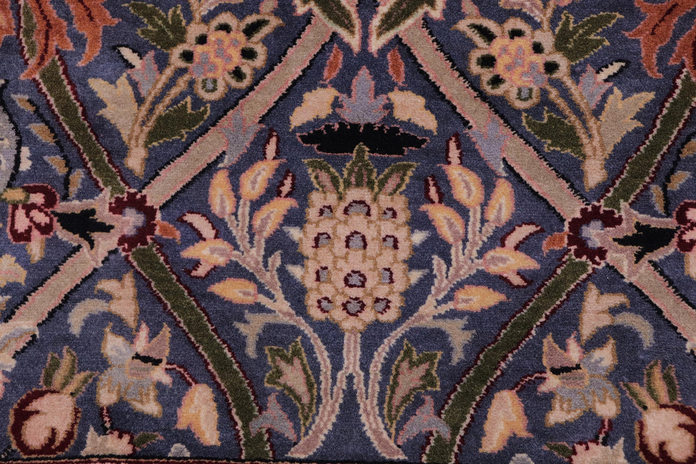 handmade Transitional Mujahid Blue Red Hand Knotted RECTANGLE 100% WOOL area rug 3x4