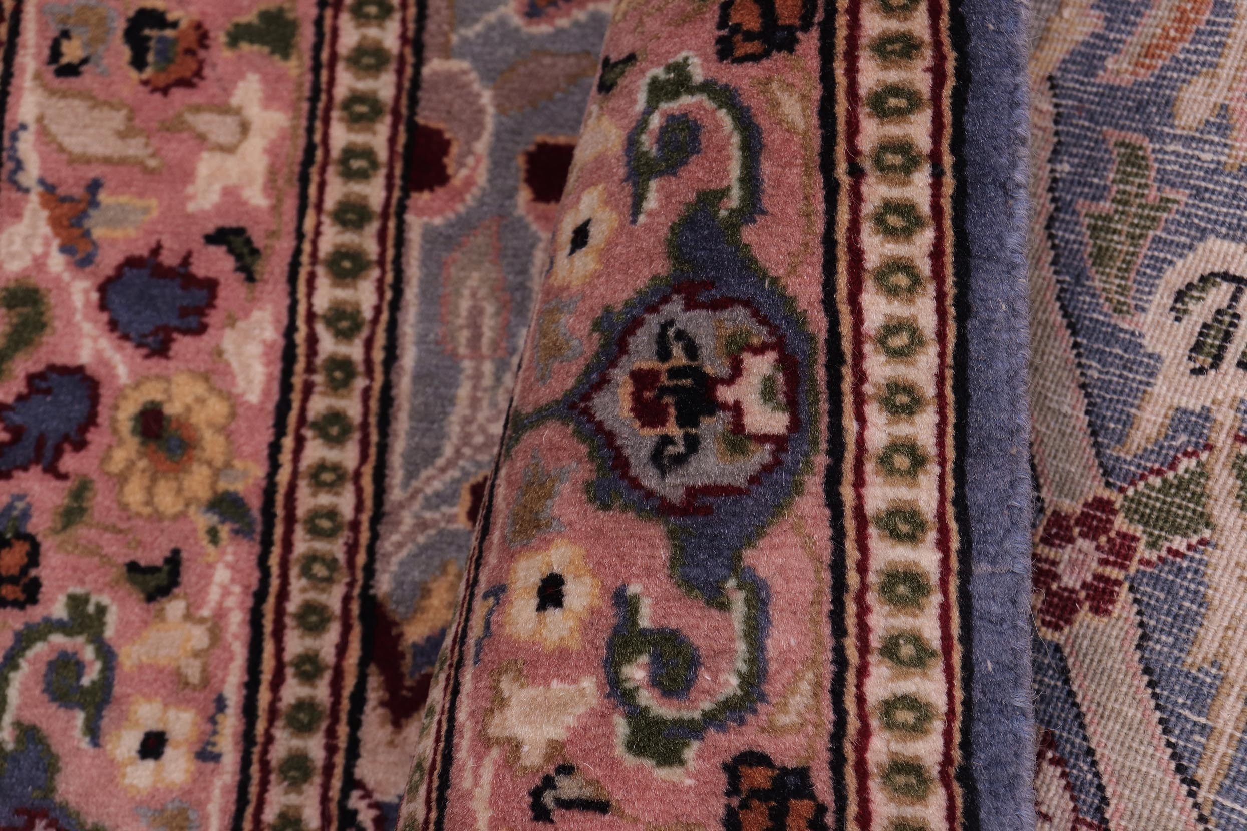 handmade Transitional Mujahid Blue Red Hand Knotted RECTANGLE 100% WOOL area rug 3x4