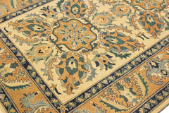 handmade Traditional Kafkaz Tan Orange Hand Knotted RECTANGLE 100% WOOL area rug 5 x 7