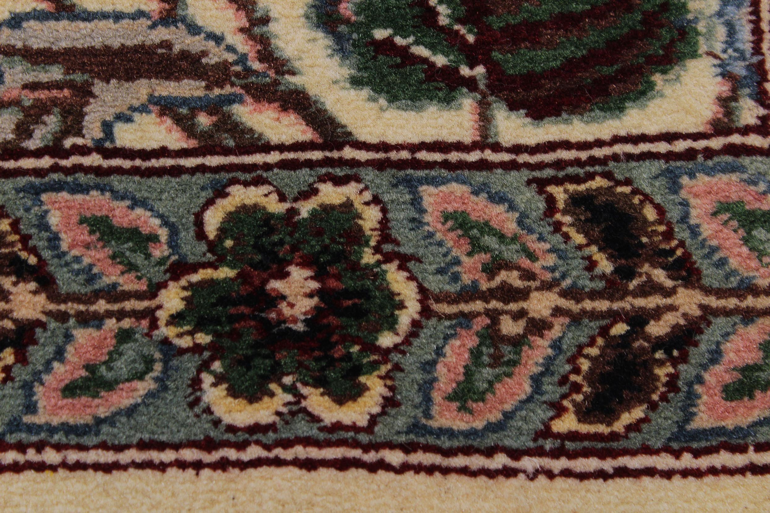 handmade Transitional Abusson Beige Gray Hand Knotted RECTANGLE 100% WOOL area rug 2x2