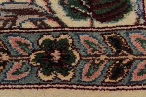 handmade Transitional Abusson Beige Gray Hand Knotted RECTANGLE 100% WOOL area rug 2x2
