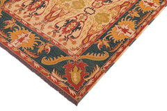 handmade Transitional Antique Beige Green Hand Knotted RECTANGLE 100% WOOL area rug 6' x 7'