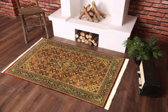 handmade Traditional Bidjar Red Blue Hand Knotted RECTANGLE 100% WOOL area rug 4 x 6