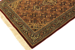 handmade Traditional Bidjar Red Blue Hand Knotted RECTANGLE 100% WOOL area rug 4 x 6