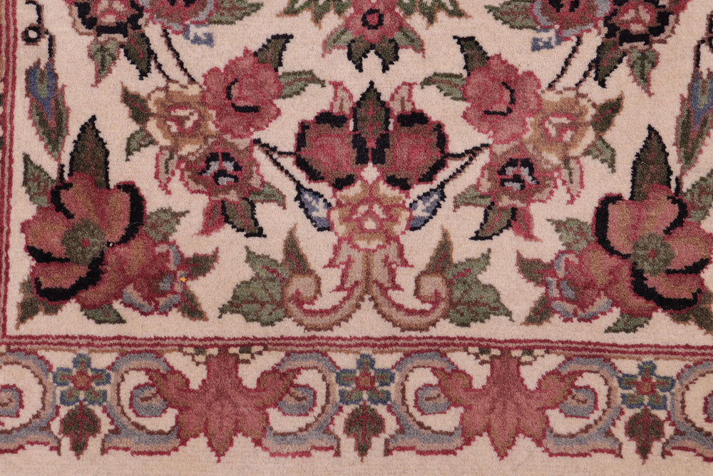 handmade Traditional Abusson Beige Green Hand Knotted RECTANGLE 100% WOOL area rug 2x2