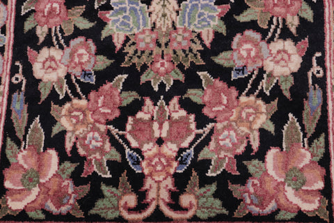 handmade Traditional Abusson Black Black Hand Knotted RECTANGLE 100% WOOL area rug 2x2