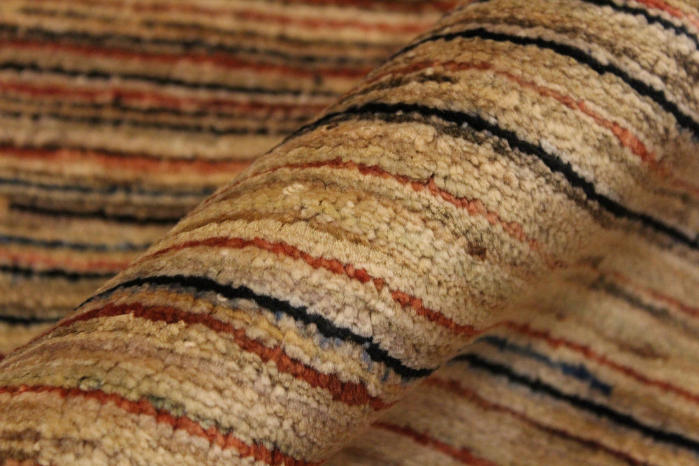 handmade Modern Gabbeh Beige Brown Hand Knotted RECTANGLE 100% WOOL area rug 3' x 5'