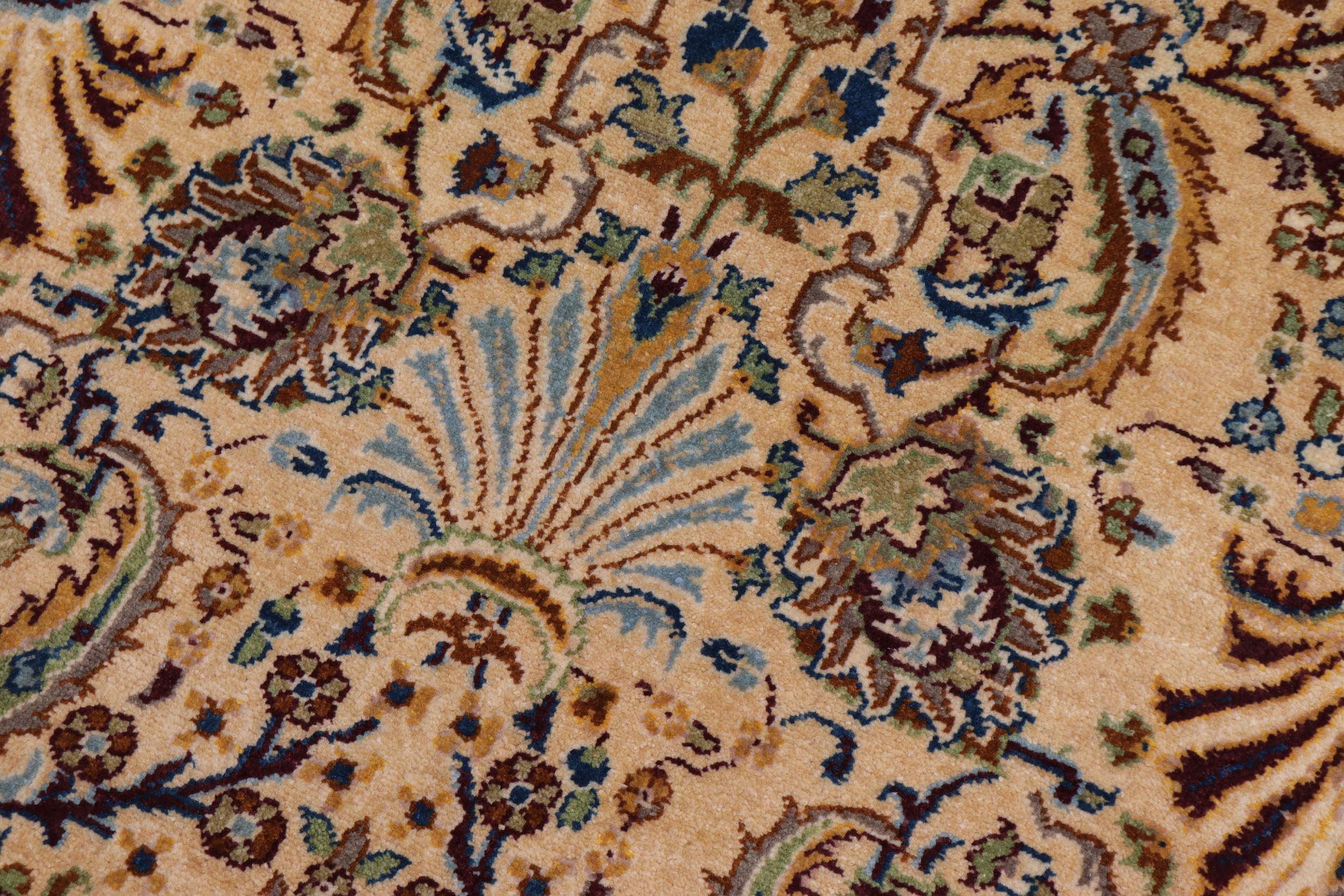 handmade Traditional Design Tan Red Hand Knotted RECTANGLE 100% WOOL area rug 3' x 5'