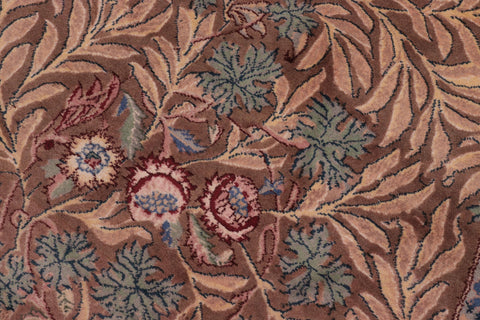 handmade Traditional Imran Brown Green Hand Knotted ROUND 100% WOOL area rug 8' x 8'