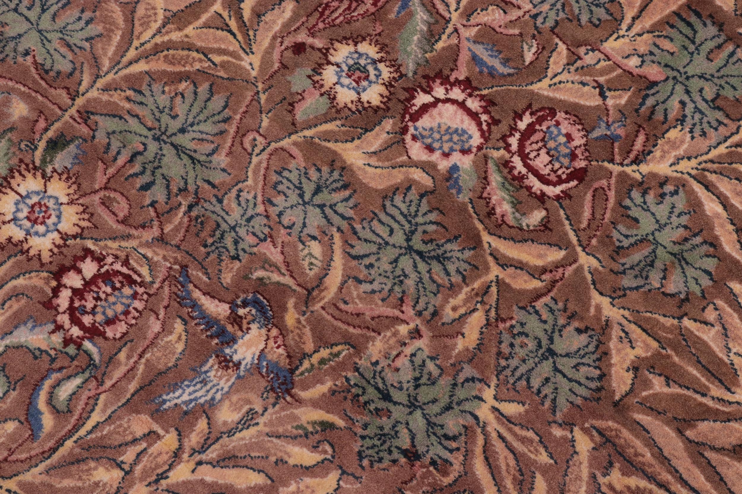 handmade Traditional Imran Brown Green Hand Knotted ROUND 100% WOOL area rug 8' x 8'