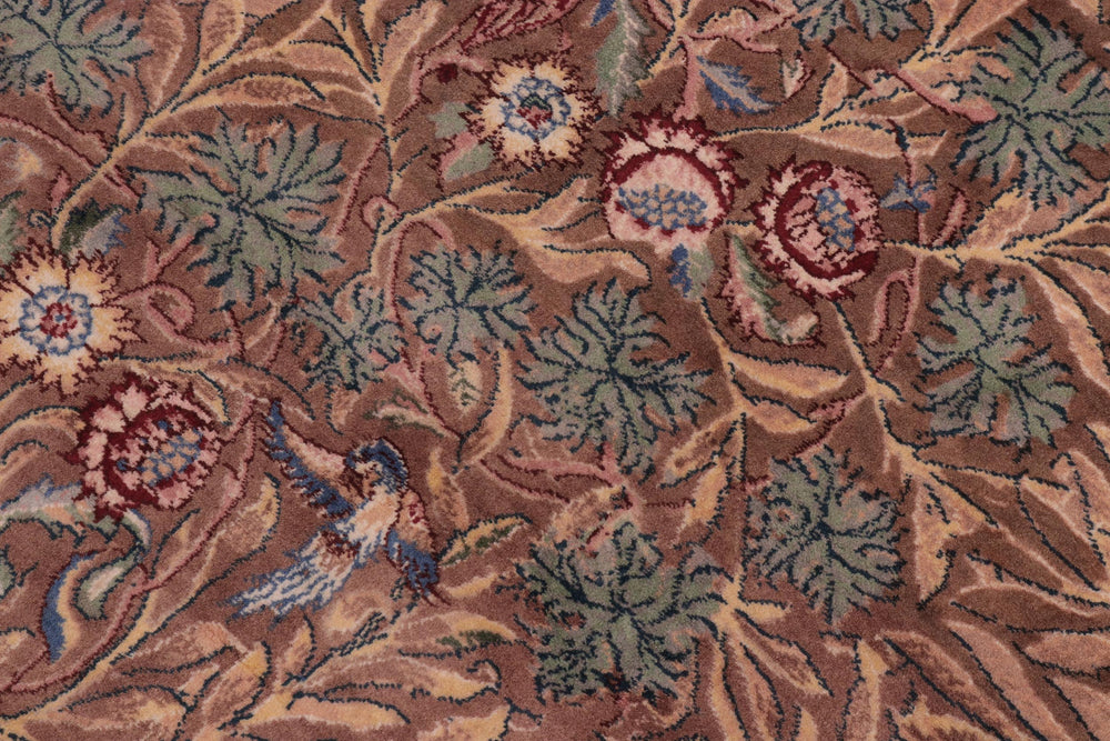 handmade Traditional Imran Brown Green Hand Knotted ROUND 100% WOOL area rug 8'x8'