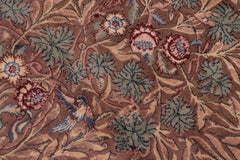 handmade Traditional Imran Brown Green Hand Knotted ROUND 100% WOOL area rug 8'x8'