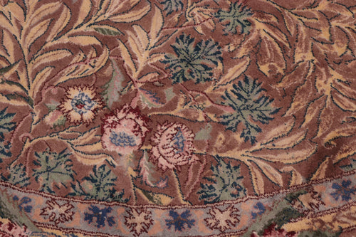 handmade Traditional Imran Brown Green Hand Knotted ROUND 100% WOOL area rug 8'x8'