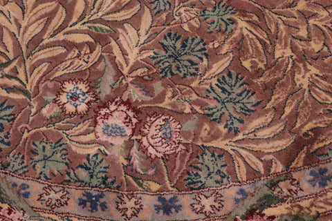 handmade Traditional Imran Brown Green Hand Knotted ROUND 100% WOOL area rug 8'x8'