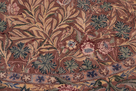handmade Traditional Imran Brown Green Hand Knotted ROUND 100% WOOL area rug 8'x8'