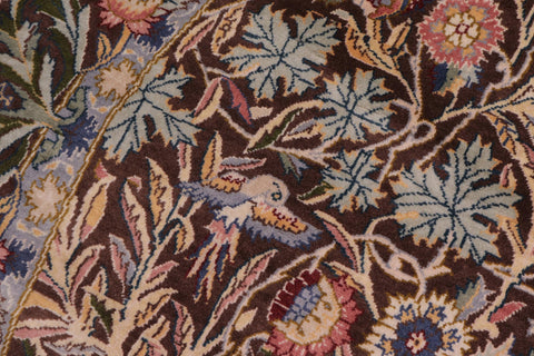 handmade Traditional Imran Brown Gray Hand Knotted ROUND 100% WOOL area rug 6'x6'