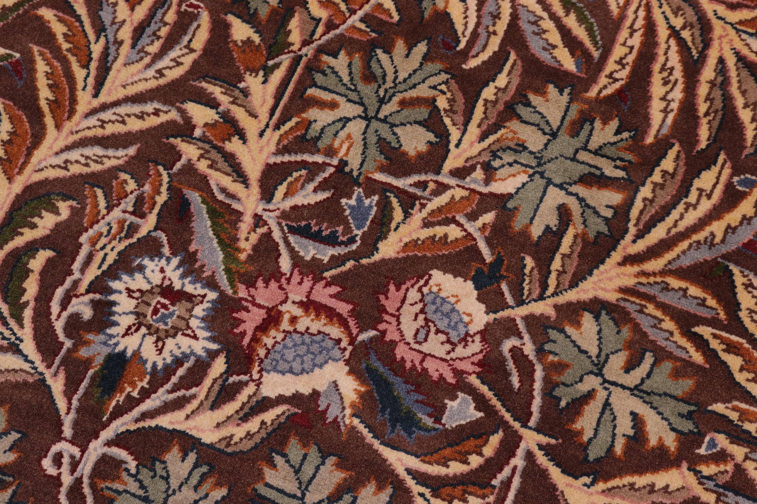 handmade Traditional Imran Brown Gray Hand Knotted ROUND 100% WOOL area rug 8'x8'