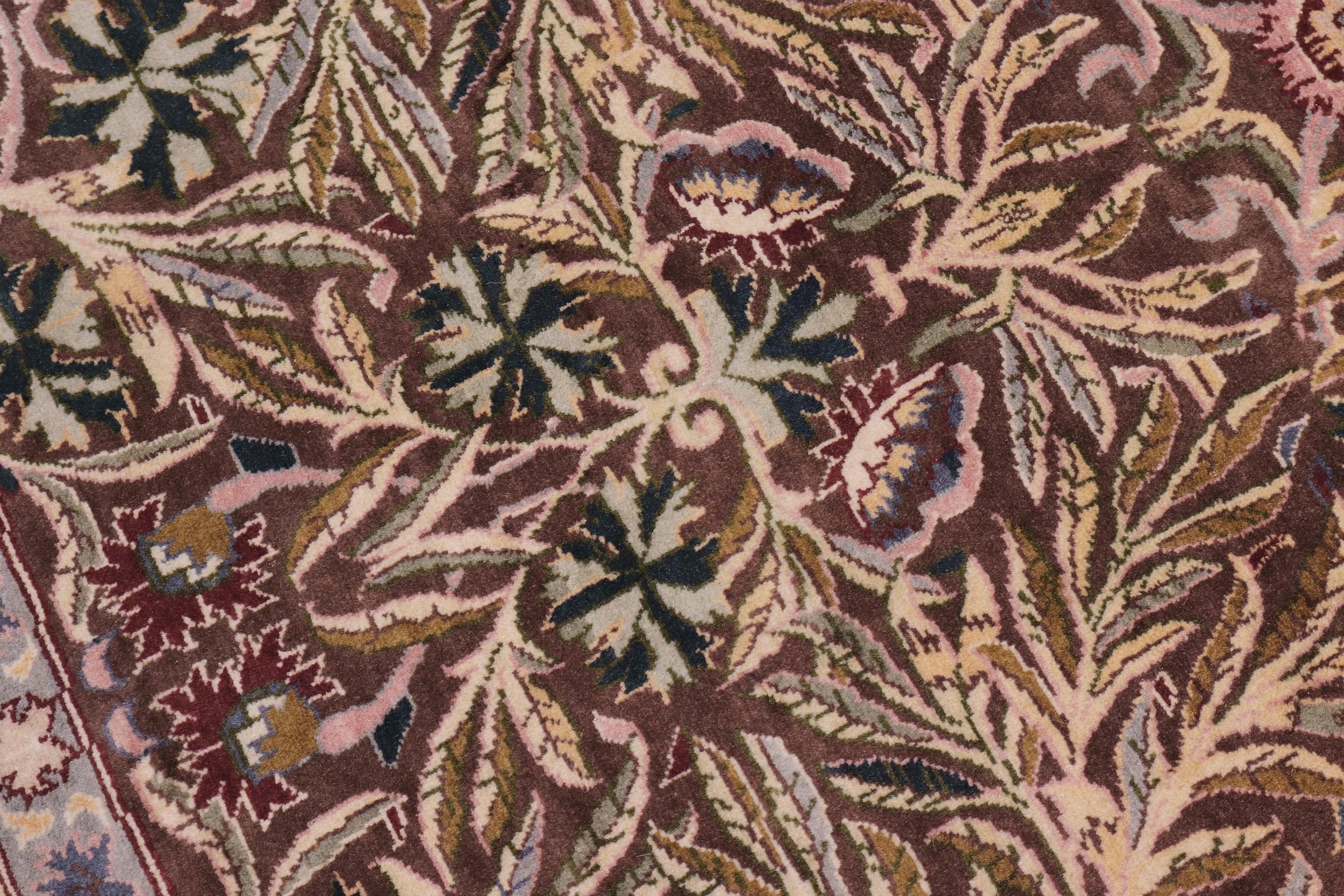 handmade Traditional Imran Brown Gray Hand Knotted ROUND 100% WOOL area rug 8'x8'