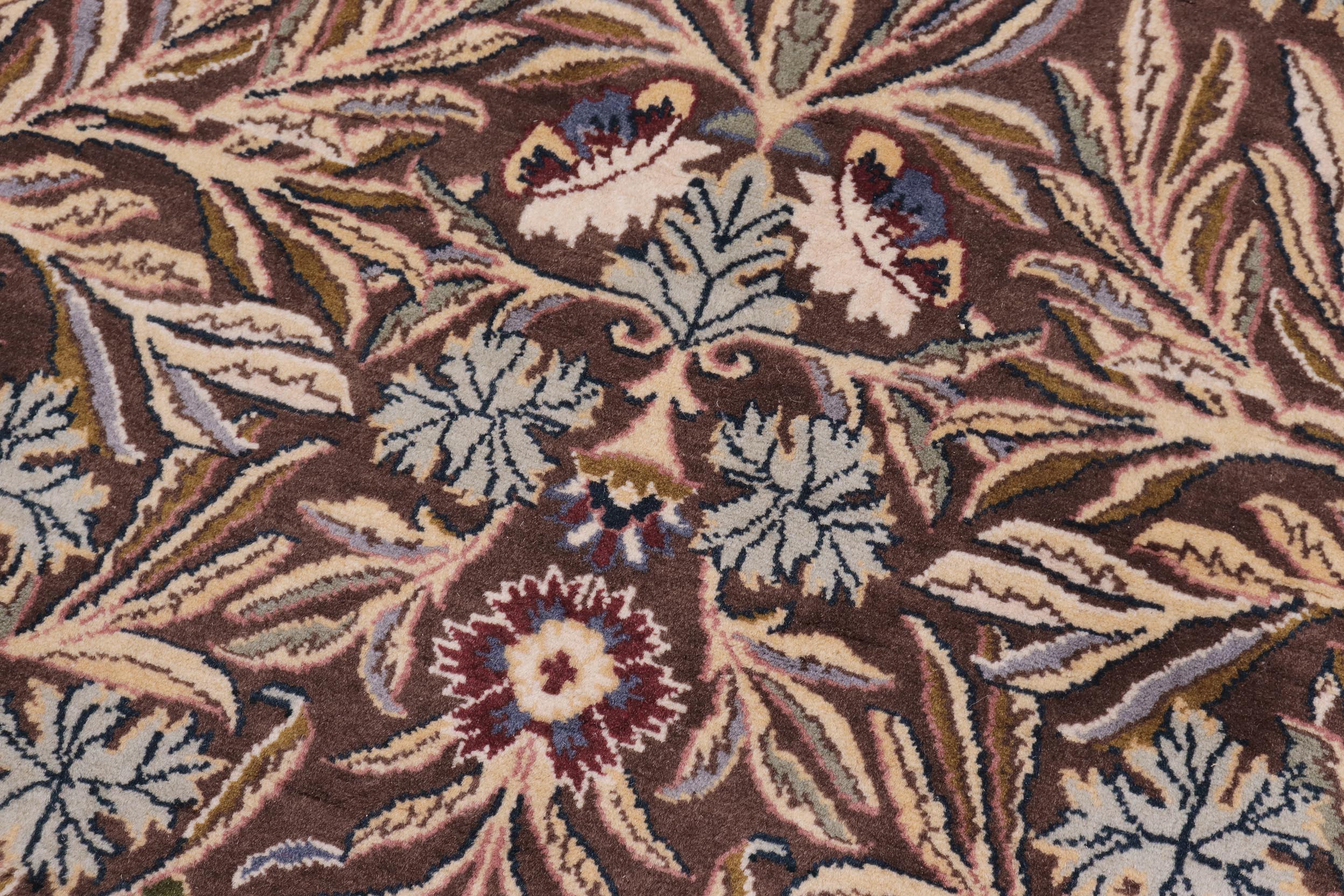 handmade Traditional Imran Brown Gray Hand Knotted ROUND 100% WOOL area rug 6'x6'