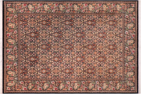 handmade Transitional Doop Black Black Hand Knotted RECTANGLE 100% WOOL area rug 12x17