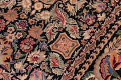 handmade Transitional Doop Black Black Hand Knotted RECTANGLE 100% WOOL area rug 12x17