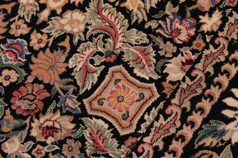 handmade Transitional Doop Black Black Hand Knotted RECTANGLE 100% WOOL area rug 12x17