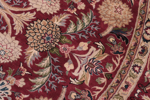 handmade Traditional Nagi Red Pink Hand Knotted ROUND 100% WOOL area rug 8' x 8'