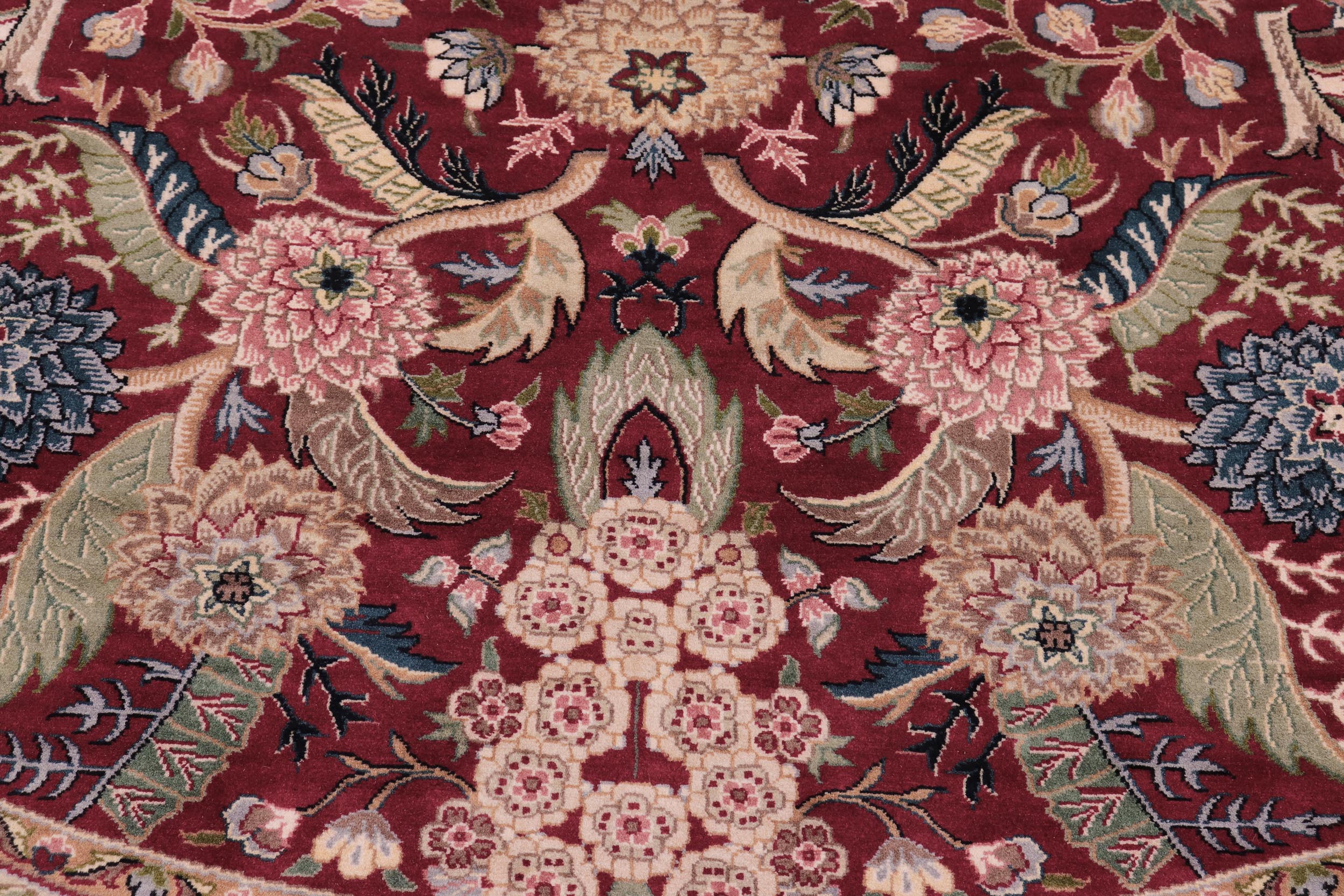 handmade Traditional Nagi Red Pink Hand Knotted ROUND 100% WOOL area rug 8'x8'