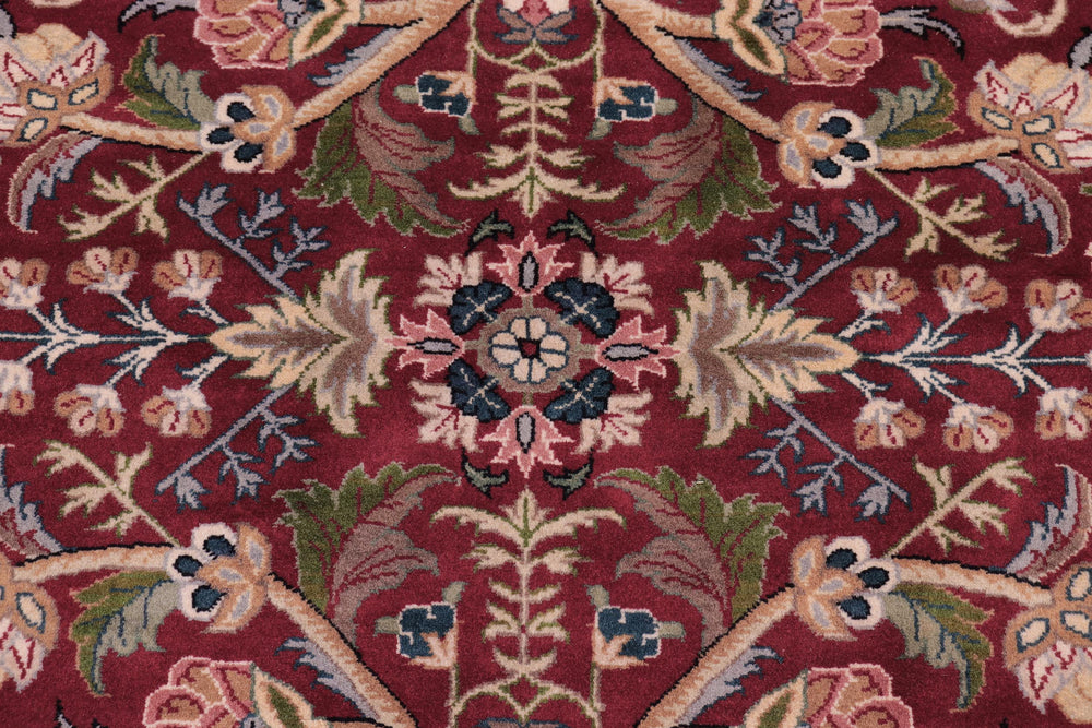 handmade Traditional Nagi Red Pink Hand Knotted ROUND 100% WOOL area rug 8'x8'